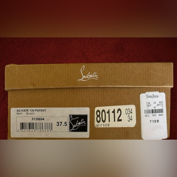 Christian Louboutin So Kate 120 Patent Black Pointed-Toe Red Sole Pump - Picture 10 of 11